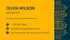 Building and Restoration Services Ad on Minimalist Blue and Yellow