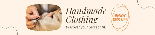 Designvorlage Offer Discounts on Handmade Clothes für Ebay Store Billboard