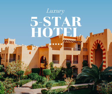 Platilla de diseño Summer Travel Offer with Luxury Hotel Facebook