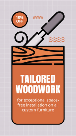 Platilla de diseño Special Carpentry And Woodworking At Discounted Rates Instagram Story