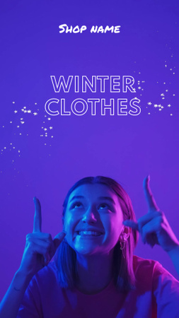 Designvorlage Sale of Winter Clothes für TikTok Video