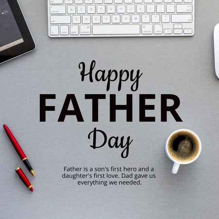Plantilla de diseño de Father's Day Greeting Instagram 