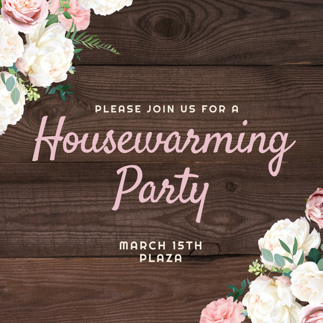 Ontwerpsjabloon van Instagram van Housewarming Party Announcement