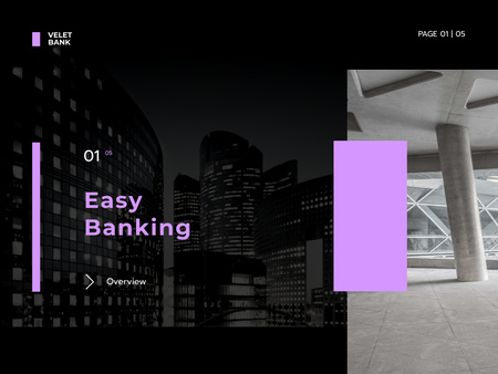 Template di design offerta di servizi bancari Presentation