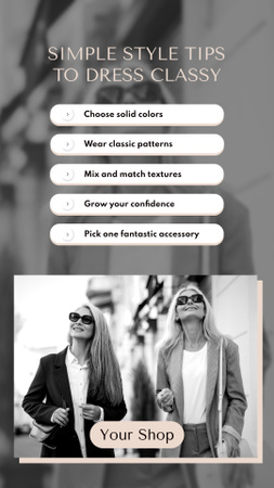 Style Tips To Look Elegant And Classy Instagram Story Design Template