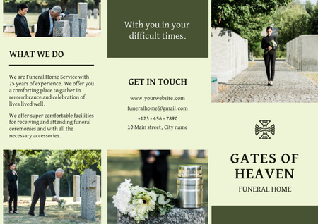 Funeral Home Ads Brochure Tasarım Şablonu