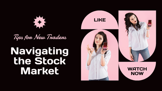New Trends and Navigation in Stock Markets Youtube Thumbnailデザインテンプレート