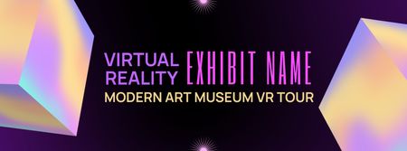 Virtual Museum Tour Announcement Facebook Video cover Design Template