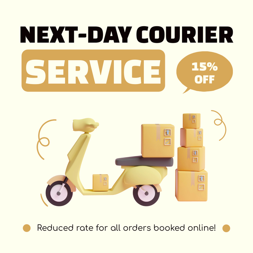 Ontwerpsjabloon van Instagram van Discount on Next-Day Delivery