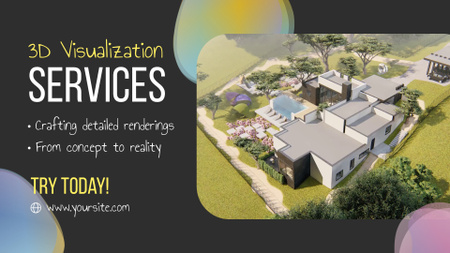 Plantilla de diseño de Servicios precisos de visualización de casas para proyectos arquitectónicos. Full HD video 