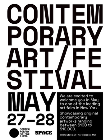 Kortárs Művészeti Fesztivál hirdetmény Poster 22x28in tervezősablon