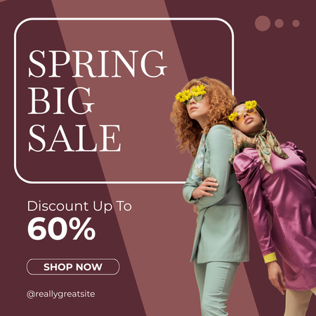 Platilla de diseño Women's Big Spring Sale Announcement Instagram