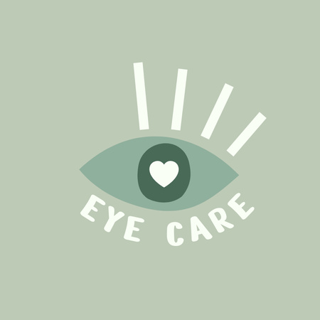 Plantilla de diseño de conciencia sobre el cuidado de los ojos Logo 