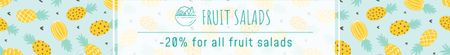 Salads Offer Pineapple Fruit Pattern Leaderboard Design Template