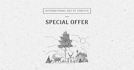 Ontwerpsjabloon van Facebook AD van Forest Day Special Offer