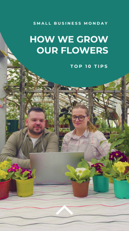 Top Tips For Growing Flowers In Greenhouse Instagram Video Story Design Template
