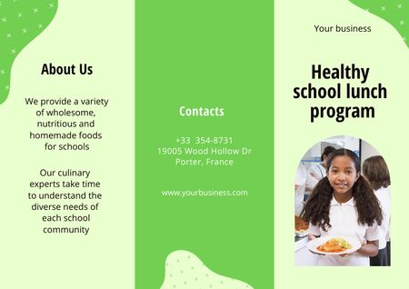 School Food Ad Brochure Šablona návrhu