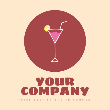 Summer Drinks and Cocktails Animated Logo Design Template