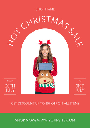 Modèle de visuel July Christmas Sale Announcement - Flyer A5