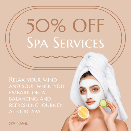 Spa Services Discount Animated Post Design Template