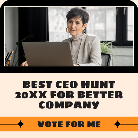 Voting for Best CEO for Company Instagram Design Template