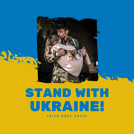 Motivational to Stand With Ukraine Instagram Design Template