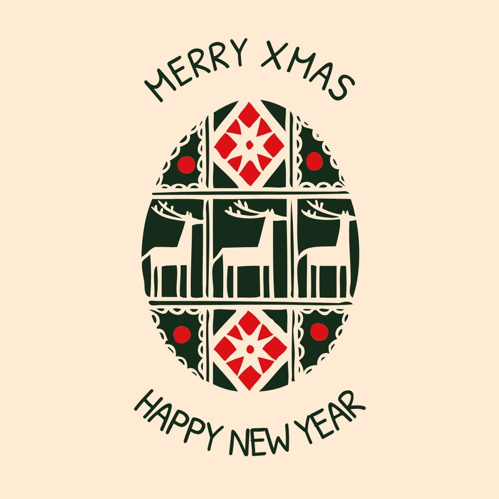 Plantilla de diseño de Christmas and New Year Holiday Greeting with Ornament Instagram 