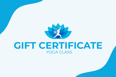 Plantilla de diseño de Oferta Clase de Yoga Gratis Gift Certificate 