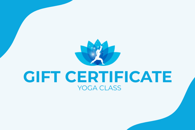 Free Yoga Class Offer Gift Certificate Πρότυπο σχεδίασης