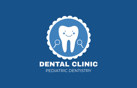 Modèle de visuel Annonce de dentisterie pédiatrique - Business Card 85x55mm