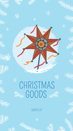 Christmas Offer with Festive Star Instagram Story – шаблон для дизайну