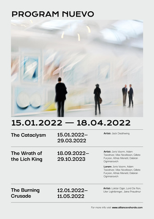 Art Gallery Exhibition Announcement Poster Šablona návrhu