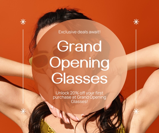 Exclusive Deals Due Accessories Store Grand Opening Facebook Πρότυπο σχεδίασης