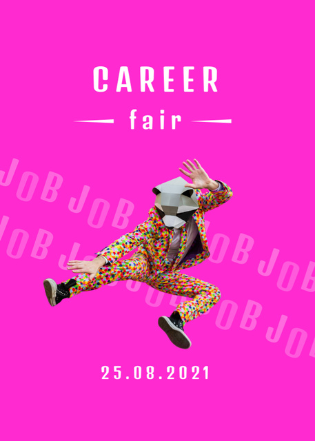 Template di design Career Fair announcement with funny man Flayer