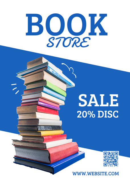 Sale Offer by Bookstore Flayer Modelo de Design