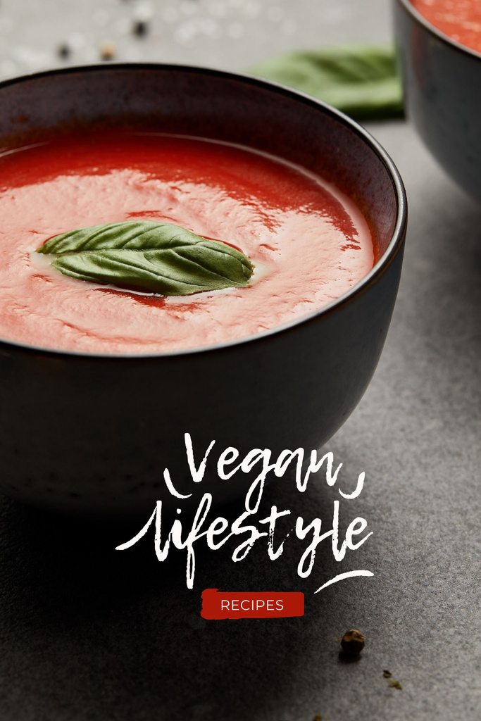 Vegan Lifestyle Concept with Delicious Cake Pinterest Πρότυπο σχεδίασης