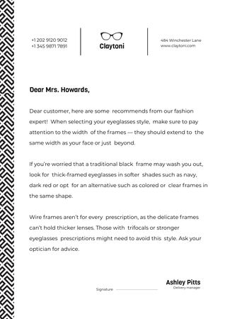 Szablon projektu Fashion Expert Services Offer Letterhead