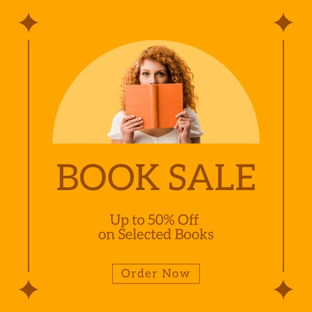 Unmissable Books Sale Ad Instagram tervezősablon
