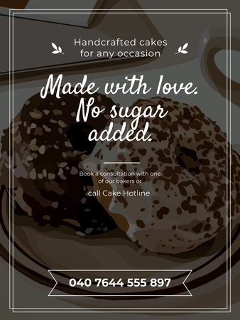 Bakery Ad with Yummy Chocolate Donuts Poster 36x48in Design Template