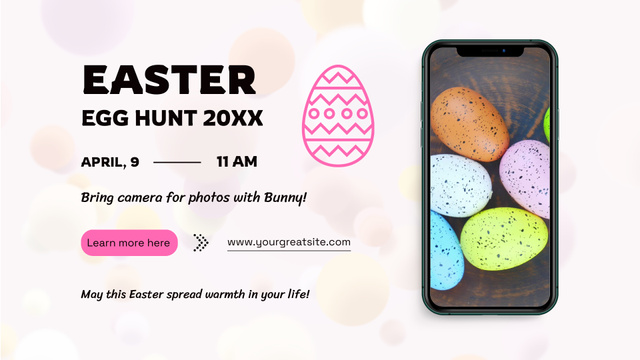 Traditional Egg Hunt At Easter With Photos Full HD video Šablona návrhu