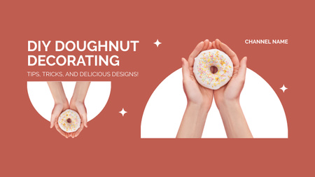 Designvorlage Blog über Donut-Dekoration für Youtube Thumbnail