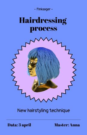 Ontwerpsjabloon van IGTV Cover van Hairdressing Process Ad