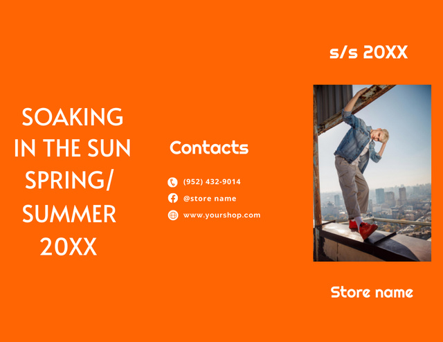 Template di design Stylish Couple in Bright Summer Outfit Brochure 8.5x11in