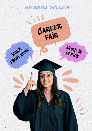 Graduate Career Fair Announcement Poster A3 Design Template