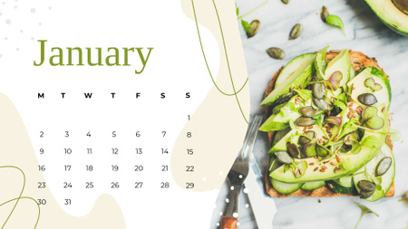 Plantilla de diseño de Healthy Breakfast Meal Calendar 
