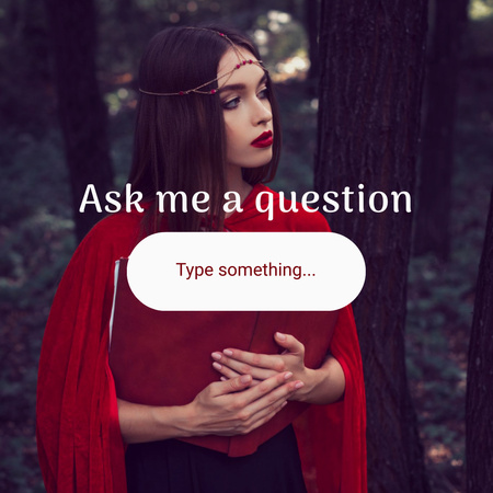 Plantilla de diseño de Hermosa sesión de preguntas y respuestas en la pestaña Instagram 