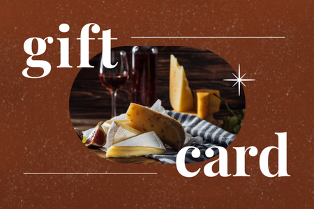 Cheese Tasting Announcement Gift Certificateデザインテンプレート