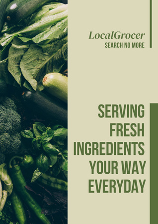 Grocery Shop Ad Poster Design Template