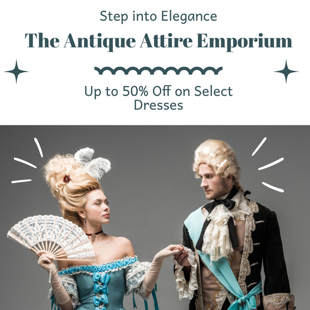 Antiques Attire With Discounts Offer Instagram AD – шаблон для дизайна