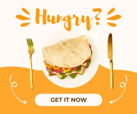 Template di design Yummy Taco on Plate Large Rectangle